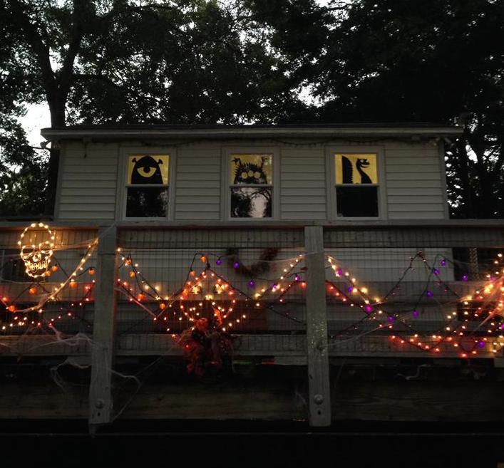 Front of Old Bridge at Halloween